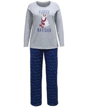 allbrand365 designer Matching Womens Fleece Navidad Pajama Set, Small - $31.94