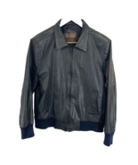 Vintage Eleven Sixty Six Mens Sz XL Black Leather Moto Biker Bomber Shor... - €45,36 EUR