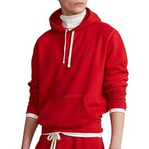 Polo Ralph Lauren Men&#39;s Long Sleeve Fleece Pullover Hoodie Kangaroo Pockets Red - £79.66 GBP
