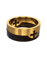 Men&#39;s Cross Ring, Titanium Steel ring Ring, Men&#39;s Band, Engagement Ring - $13.66 CAD