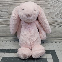 Jellycat Pink Bunny Rabbit Baby Rattle Long Eared Floppy Plush Stuffed Animal - £12.78 GBP