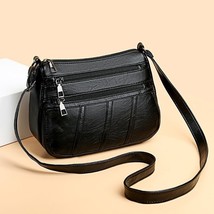 Fashion Women PU Leather Shoulder Bag Multi-pocket Mother Female Solid Mother Fe - £17.34 GBP