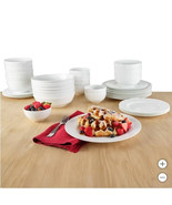 Mikasa Dinnerware Set White Ciara 40-Piece Bone China Serves 8 Chip-Resi... - $168.99
