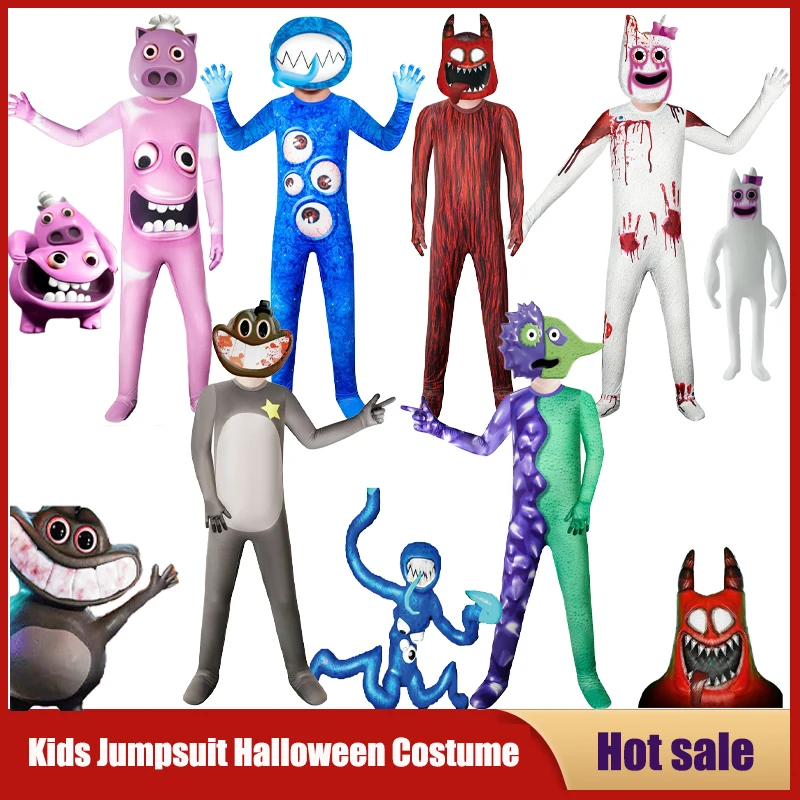 Kids Garden Of Banban Cosplay Clothes Horror Game Figure Monster Jumpsuit Boys - £29.36 GBP+