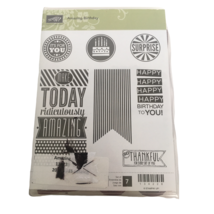 Stampin Up Amazing Birthday Stamp Set Surprise Gift Tag Card Making Cake Candles - £4.94 GBP