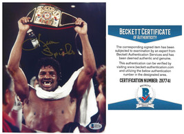 Leon Spinks Boxing Champion signed 8x10 photo Beckett COA autographed - £153.06 GBP