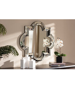 Netra Art Deco Antique Silver Finished Quatrefoil Accent Wall Mirror - $6,758.89 MXN