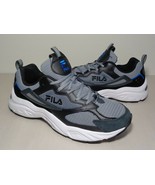 Fila Size 12 M ENVIZION Grey Black Blue Leather Mesh Sneakers New Men&#39;s ... - £91.07 GBP