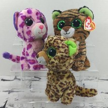 Ty Beanie Boos Wild Cat Tiger Leopard Lot of 3 Plush Stuffed Animals - $14.84