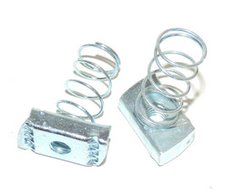 NEW LOT OF 57 THOMAS &amp; BETTS ZA-100-3/8 STEEL SPRING NUTS ZA10038 - £39.46 GBP