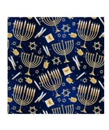 David Textiles Fabric, 1 Yard, 36&quot; X 44&quot;, 100% Cotton, Hanukkah Toss, Blue - £7.82 GBP