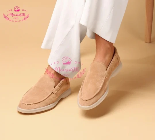 Summer brown Men Loafers Business office wedding shoes suede shoes Flat ... - £74.14 GBP