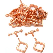 Square Bali Toggle Clasp Copper Plated 13.5mm Approx 12 - £13.17 GBP