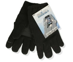Men&#39;s Texting Gloves Black Polar Fleece  Polar Essentials 4 Sizes to Choose - £10.22 GBP