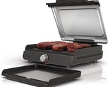 Sizzle Smokeless Indoor Grill &amp; Griddle dishwasher safe 14&#39;&#39; Plates Grey... - $148.49