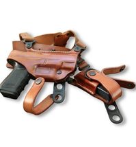Fits SIG 1911 45 ACP W/Out Rail 3.3”BBL Leather Shoulder Holster Single Mag#1151 image 7