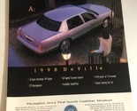1998 Cadillac Deville Vintage Print Ad Advertisement pa16 - £6.20 GBP