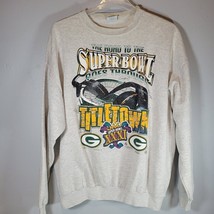 Superbowl 31 Mens Sweatshirt 2XL Light Gray Long Sleeve Vintage Santee - £11.93 GBP