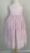 MARMELETTA Baby Pink Fancy Formal Dress with Tulle Overlay Size 5  - £14.11 GBP