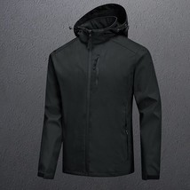 Men Jackets Windbreaker Autumn Long Sleeve Solid Casual  Zipper Outdoor Hi Water - £166.91 GBP