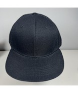 Top of the World Fitted Baseball Hat Cap Solid Black Adult Size 7 3/4 Wo... - £12.50 GBP