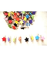 120pieces Children&#39;s Birthday Party Decoration,Mixed Star Wooden Clips,W... - $7.80