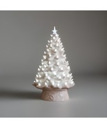 Mr. Christmas Nostalgic Ceramic Christmas Tree White Large 18” Tall LED ... - $130.00