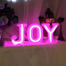 Joy Neon Letters Sign 1 Pack 3Pcs Joy Set Led Neon Marquee Light Alphabe... - £33.57 GBP