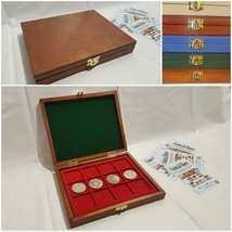 Pencil Box for Coins Made a Hand Colour Chestnut Interior Green - $44.86