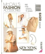 McCall&#39;s 6420 Fashion Accessories: Hat, Headwrap, Tie, Scarf, Belt, Bag ... - £9.00 GBP