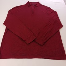Club Room Men&#39;s 1/4 Zip Red Long Sleeve Size Large Measured Chest 48&quot; - $165.63 MXN