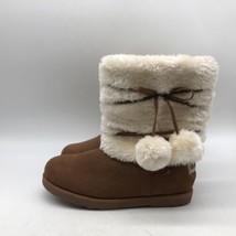 Makalu Cozy Land Faux Fur  Brown Snow Winter Boots Zip Opening Girls Siz... - $24.75