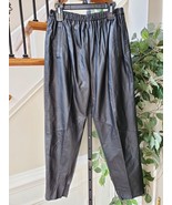Charles Klein Women&#39;s Black Genuine Leather Straight Legs Comfort Waist ... - £51.80 GBP