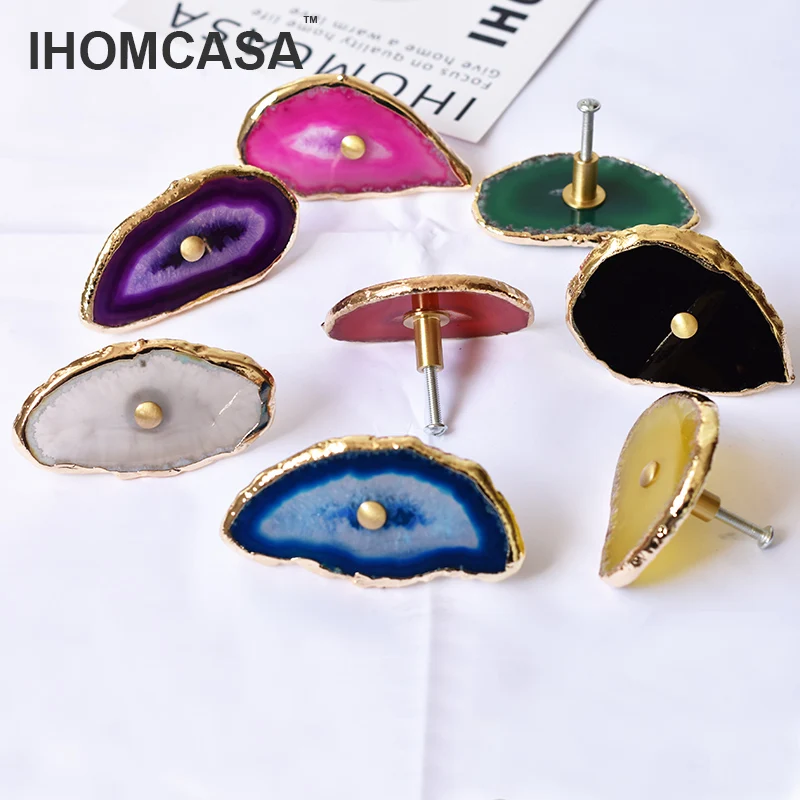 IHOMCASA Luxurious Brass Crystal Furniture Door Handles Wardrobe Cupboa - £9.09 GBP