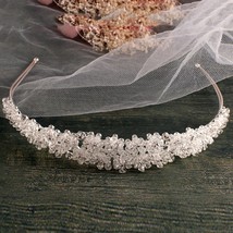 Tiara Bridal Headband Crystal Crown Vintage Wedding Hair Accessories Bride Jewel - £18.49 GBP