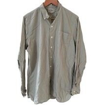 Vintage RRL Ralph Lauren Button Down Shirt Mend Cotton Green Striped L D... - $38.69