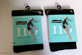 2 No nonsense seamless slip short Size Small Black nylon spandex blend - $15.79