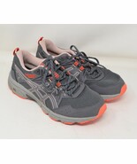 Asics Gel Venture Womens 8 Running Shoe Gray Orange Trail Running 8.5 - $66.48 CAD