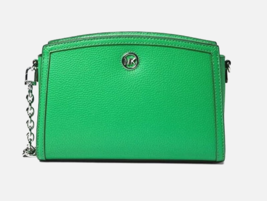 New Michael Kors Women&#39;s Chantal Large East West Leather Crossbody Bag Palm - $148.49