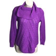 Jaclyn Smith Cowl Neckk Pullover Knit Sweater ~ XL ~ Purple ~ Long Sleeve - £10.78 GBP