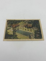 Vintage postcard Miette Hot Springs Jasper National Park Canada 1943 Linen Post - £6.25 GBP