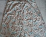 CJ Banks Women&#39;s Plus Skirt 14W Linen Blend Button Front Tan Aqua Floral... - £20.57 GBP