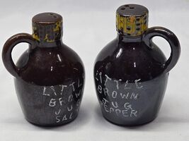 Vintage Little Brown Moonshine Jug Salt &amp; Pepper Shaker Set - Farmhouse ... - $9.98