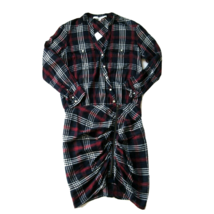 NWT Veronica Beard Emory in Navy Red Plaid Ruched Cargo Short Dress 2 $450 - $150.00