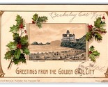 Cliff Casa Natale Greetings From San Francisco Ca Goffrato Udb Cartolina... - $19.33