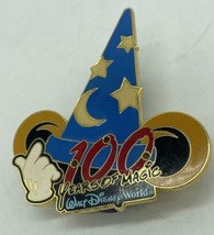 100 Years of Magic Walt Disney World Sorcerer Mickey Light-up Pin Not Tested 2” - $5.89