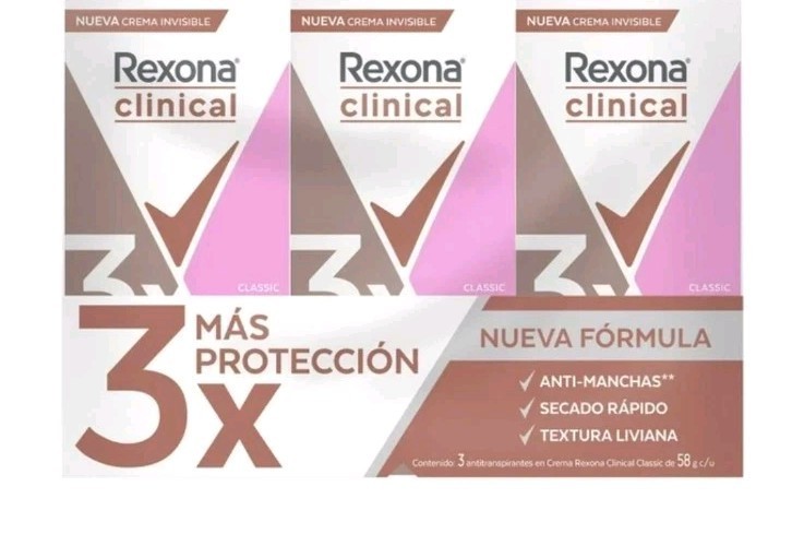 3X Rexona Clinical Classic Deodorant Crea ( Desodorante Crema ) 3 Of 58g Ea - $39.59