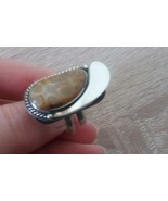 Handmade Armenian Agate Ring in Sterling Silver, Agate Stone Ring - £72.69 GBP