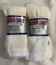 Men's Ultra-Soft Upper Calf Diabetic Socks ( 2 pairs ) Black Size 9-11 - £10.10 GBP