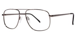 MODERN OPTICAL COMMANDO MEN&#39;S  EYEGLASSES 55-18-145 GUNMETAL W/ SOFT CASE. - £15.75 GBP